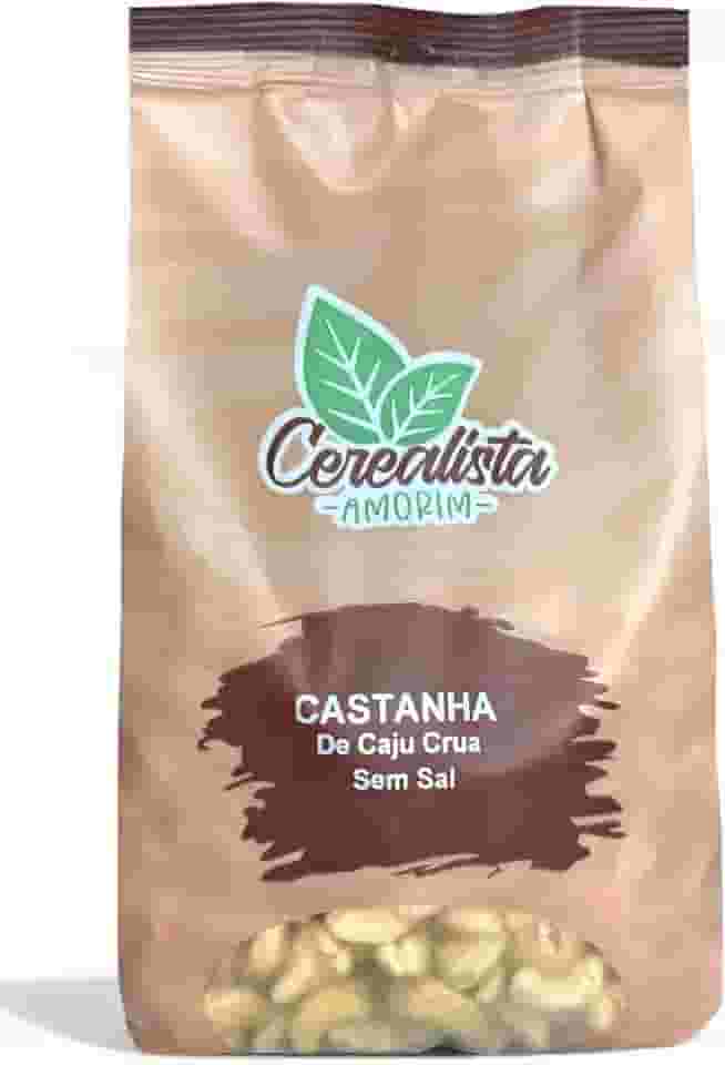 Castanha De Caju W1 Inteira Crua Sem Sal 1kg Cerealista Amorim