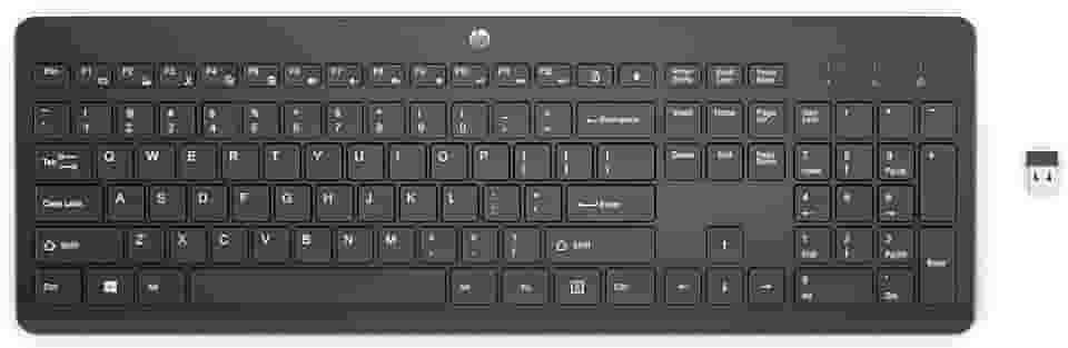 Teclado sem Fio HP 230 - com Dongle USB Wireless, Digitação Silenciosa e Precisa, Design Elegante, Até 16 Meses de Bateria, Layout BR, Preto (3L1E7AA)
