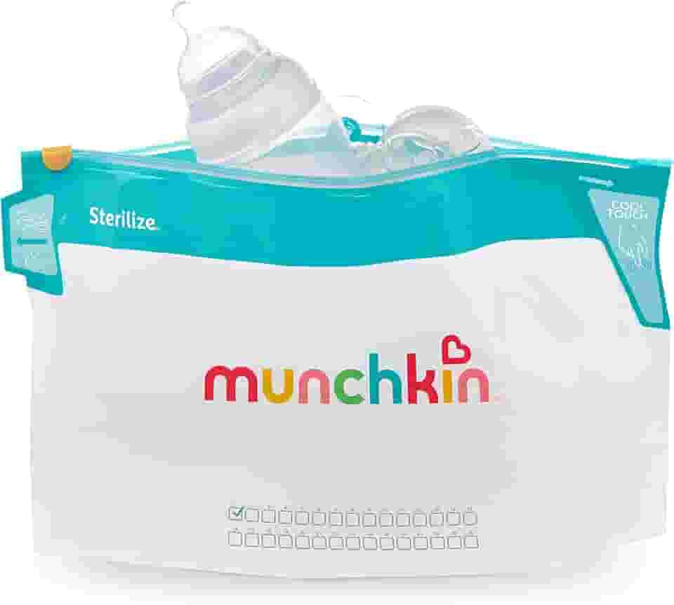 Bolsa de esterilização a vapor Munchkin® Sterilize™ para micro-ondas, 30 usos por bolsa, pacote com 6