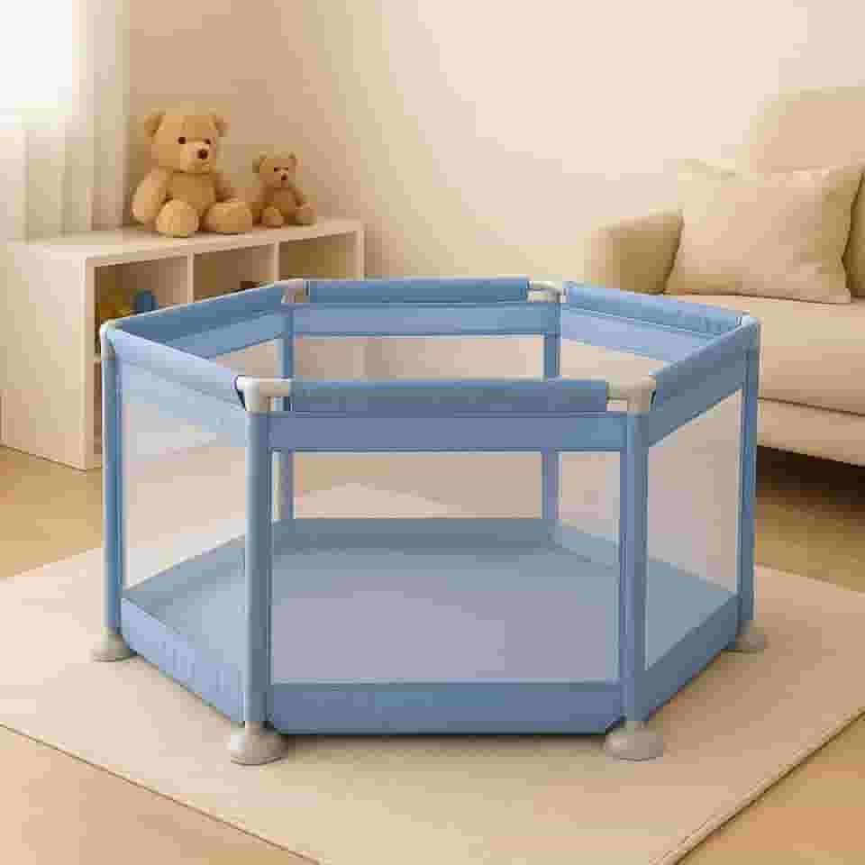 Cercadinho Bebê Infantil Chiqueirinho Criança Menino Menina Cercadinho com Grade