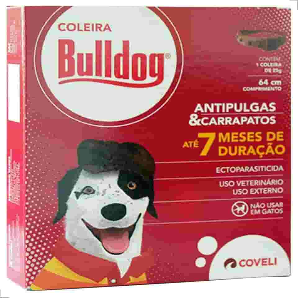 Bulldog Coleira Antipulgas e Carrapatos para Cães, 64 cm, 7 Meses de Duração