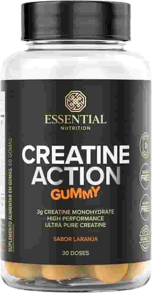 Creatina Creatine Action Gummy sabor Laranja - Essential Nutrition