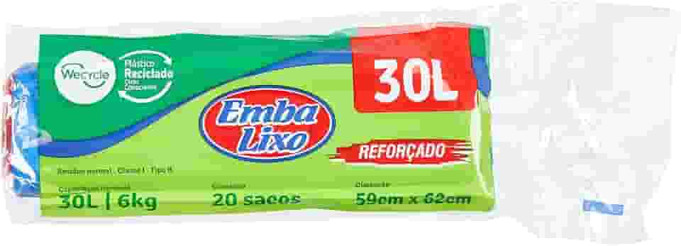 Embalixo Saco Lixo Wecycle Reforçado Azul 30 Litros