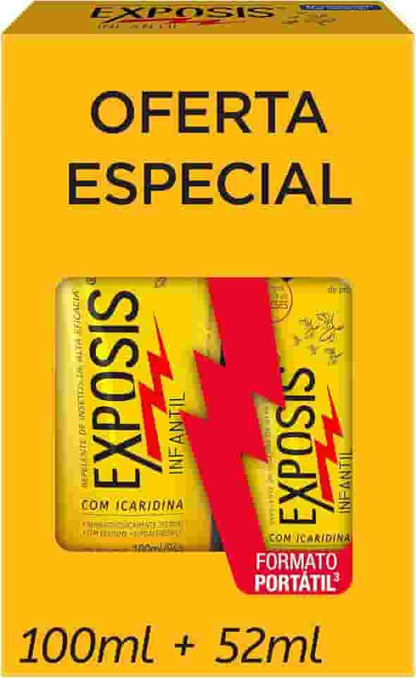 Exposis Infantil, Kit Repelente Icaridina, 2 Unidades Gel 100ml e 52ml