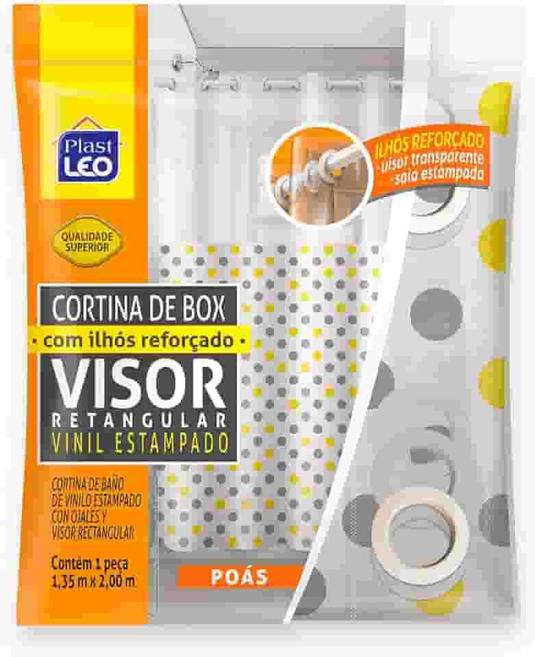 Cortina para Box Poás com Ilhós Visor Cristal (1,35x2,00m) (Ref.642-P)