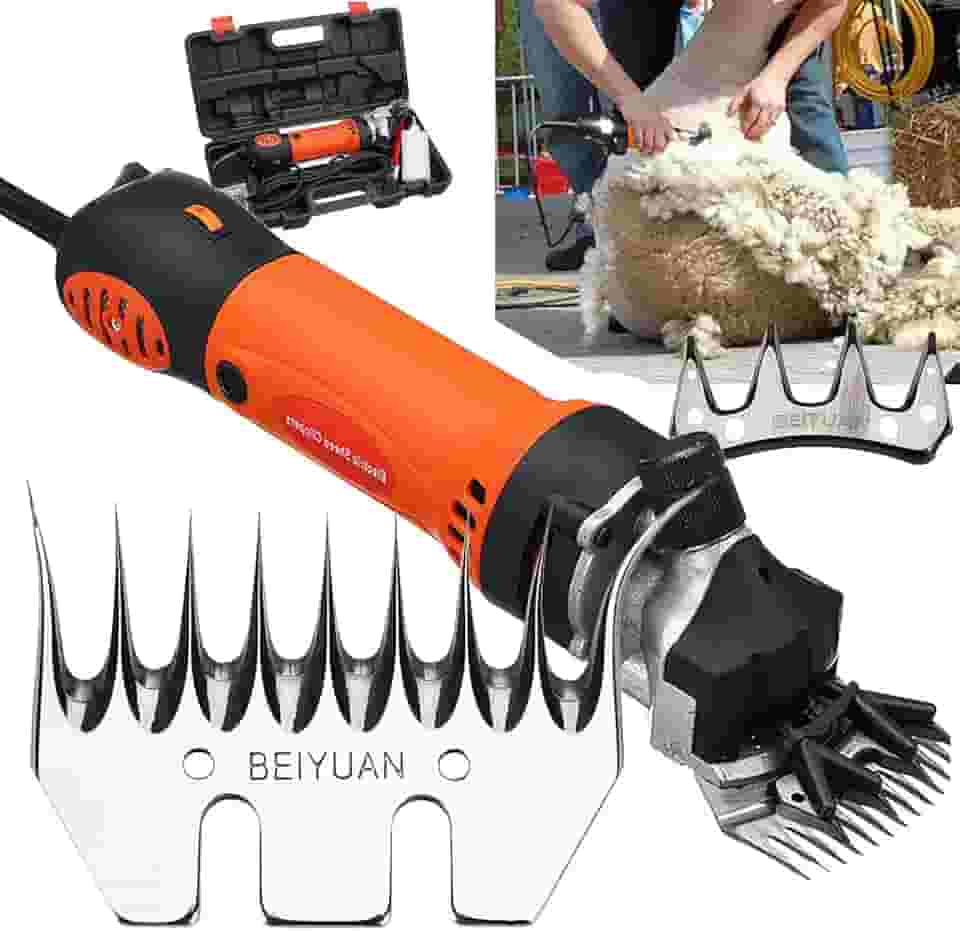 Tosquiadeira elétrica para tosquiar ovelhas -1200W 220V 6 velocidades de marcha, (para novatos/qualificados), para lã de pele em ovelhas, cabras, gado e outros animais de estimação, 9 （dobra
