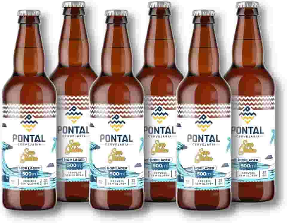 Cervejaria Pontal, Hop Lager Sem Glúten - Garrafa 500ml Pack Com 6 Unidades