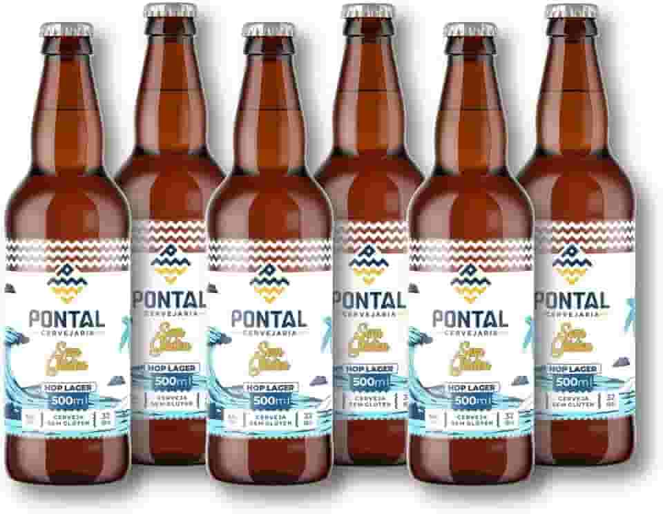 Hop Lager Sem Glúten - Garrafa 500ml Pack Com 6 Unidades