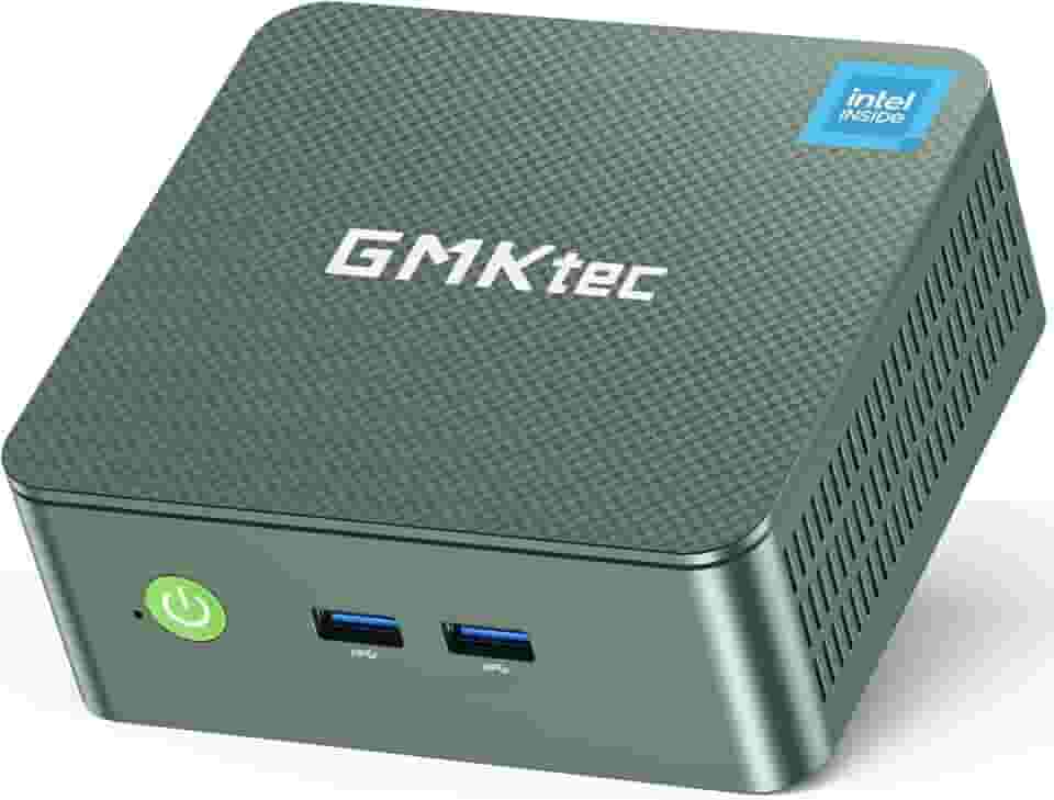 GMKtec Mini PC N150 (Atualizado N100) Windows 11 Pro Pré-Instalado, 16 Gb De Ram Ddr4, 512 Gb De Ssd Pcie M.2, Computador De Mesa 4K Dual Hdmi/Usb3.2/Wifi 6/Bt5.2/2.5Gbe Rj45 Para E