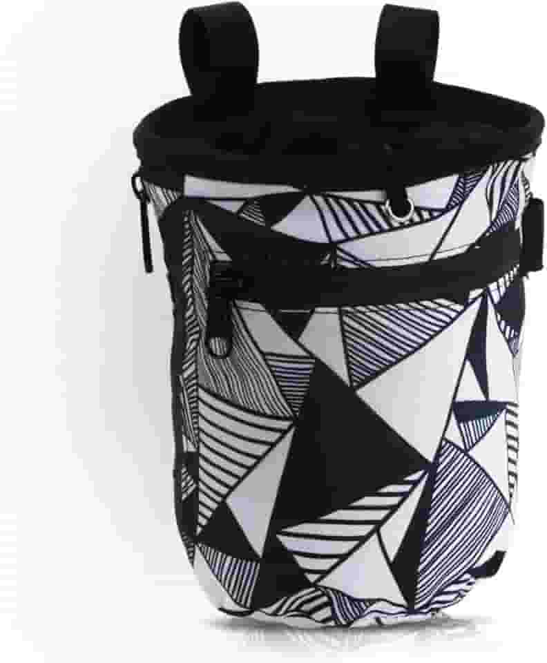 Bolsa de giz de escalada com cordão, balde de magnésia e mosquetão ajustável