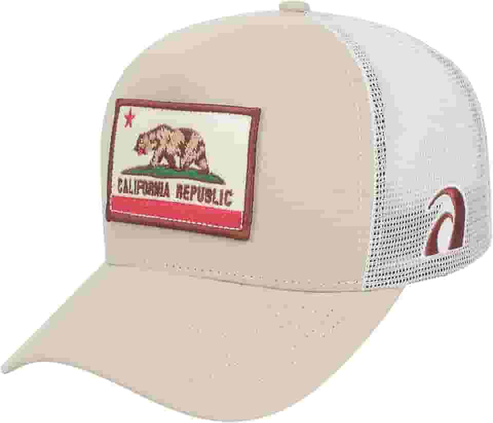 Boné Surf Alive Trucker California Republic Patch Bege