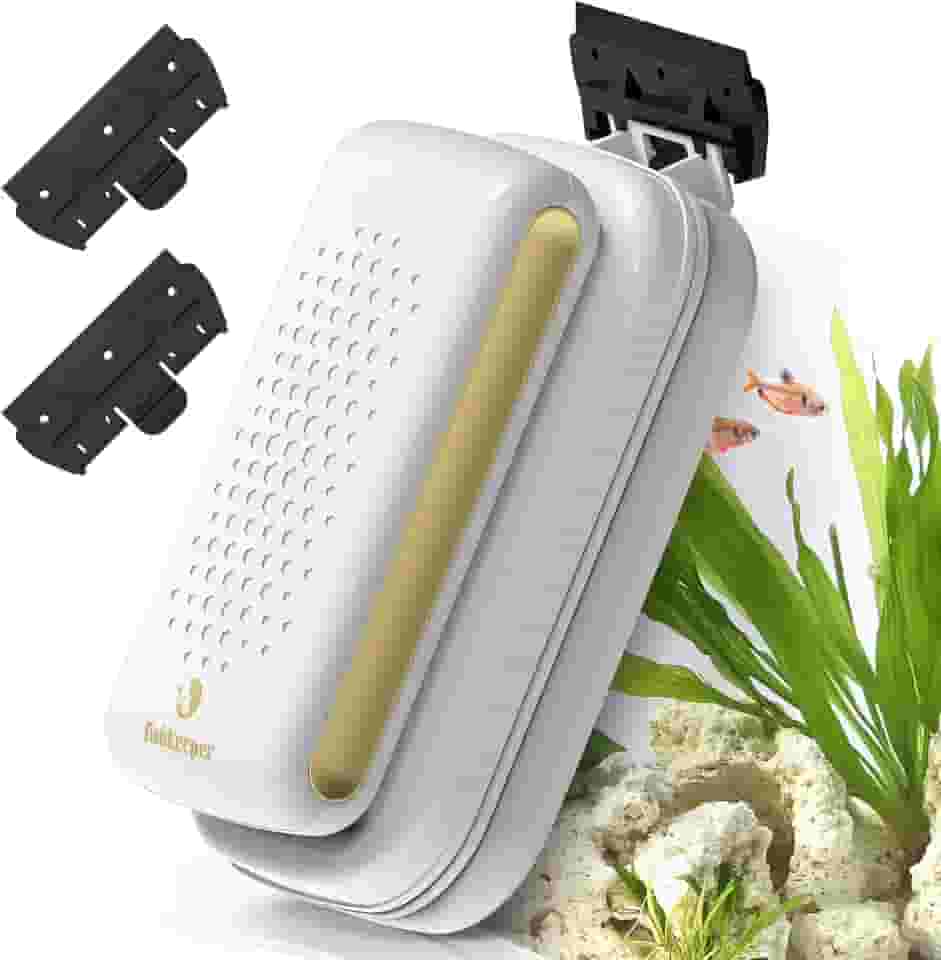 fishkeeper Limpador de vidro magnético super forte, lâminas duplas e dupla face, raspador de algas flutuantes, limpador de tanque de peixes, escova magnética de aquário para aquários de vidro grosso