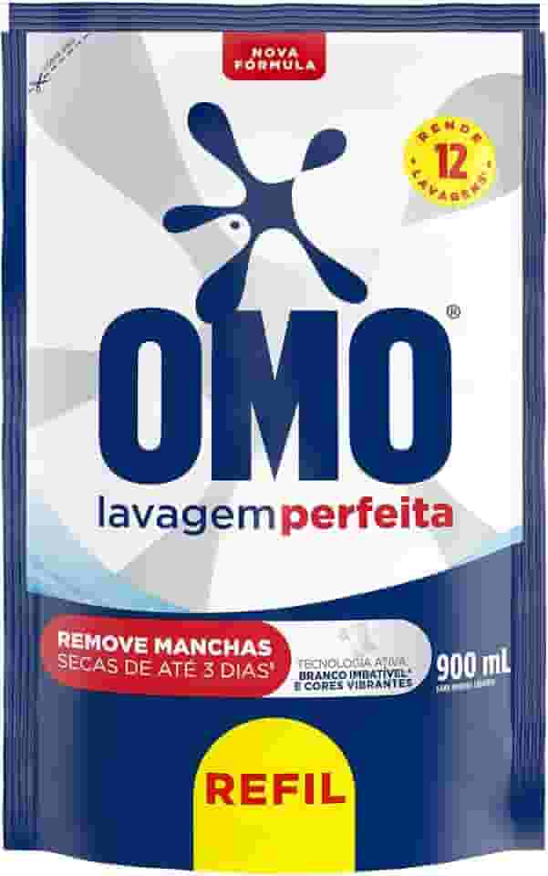 OMO Sabão Líquido Refil Omo Lavagem Perfeita Refil 900Ml