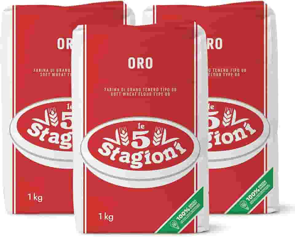 Farinha Italiana Le 5 Stagioni Oro Pack C/3 Un 1kg Pizza Pão