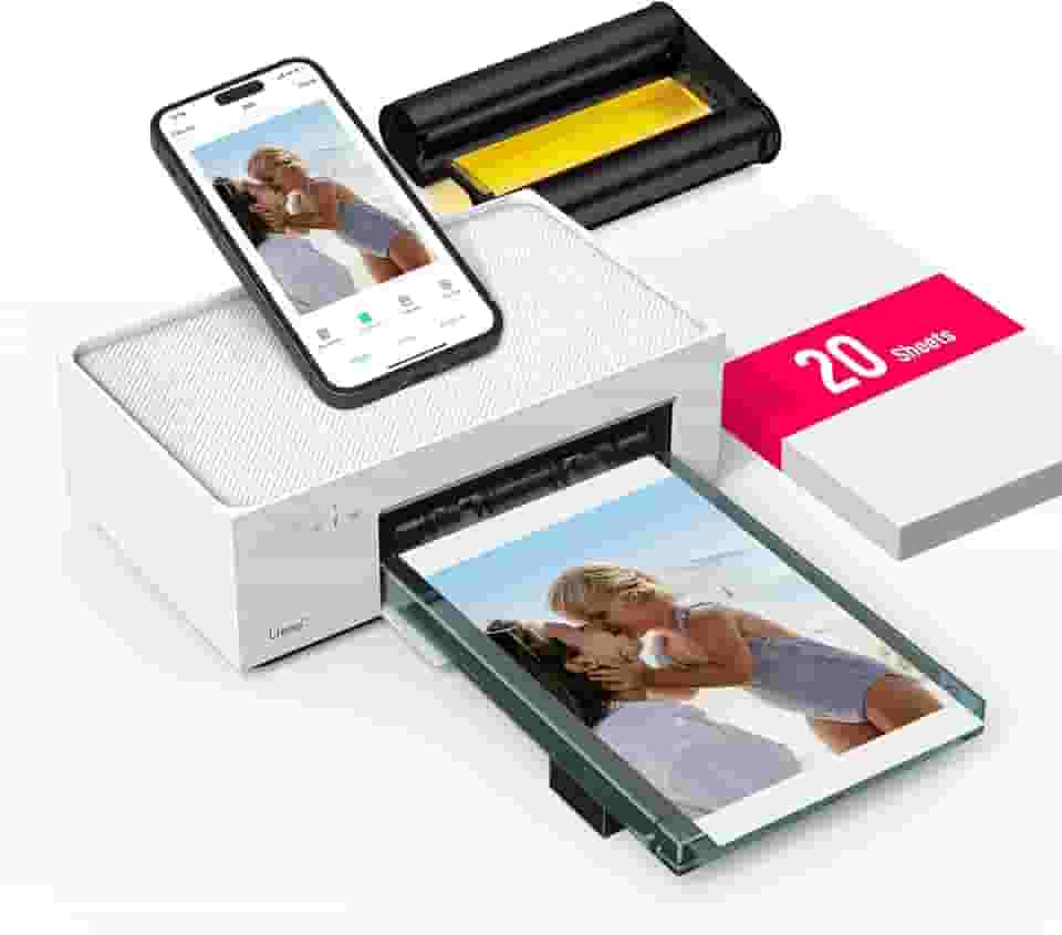 Liene Impressora fotográfica de 10 x 15 cm, impressora de imagens Wi-Fi, 20 folhas, foto colorida, impressora de fotos para iPhone, Android, smartphone, computador, sublimação de tinta