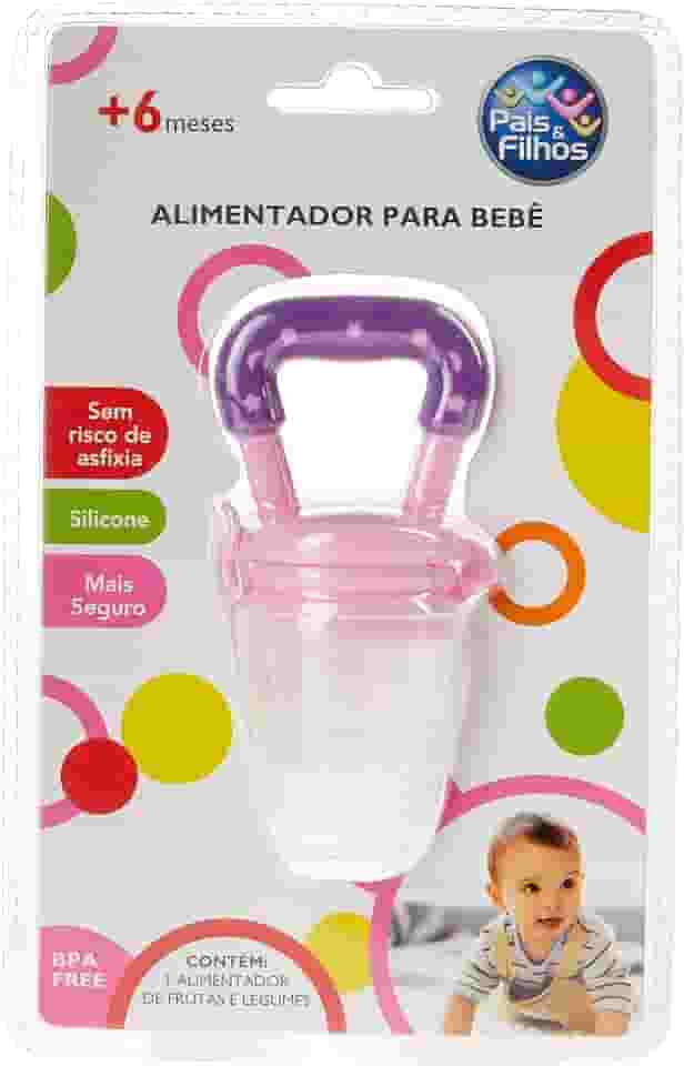 Produto Para Bebe Alimentador de Silicone, Pais e Filhos, Rosa