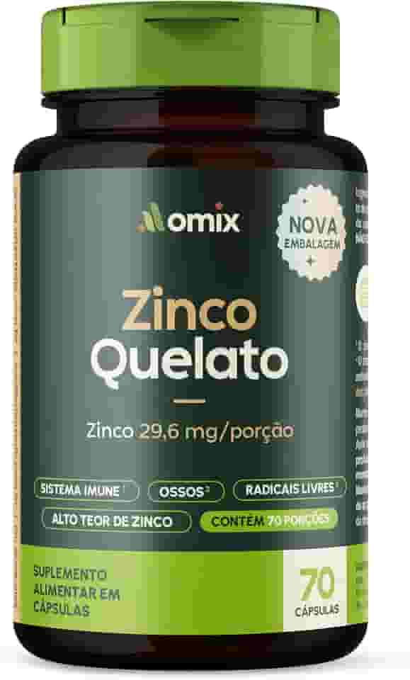 Zinco Quelato - 70 cápsulas - Omix