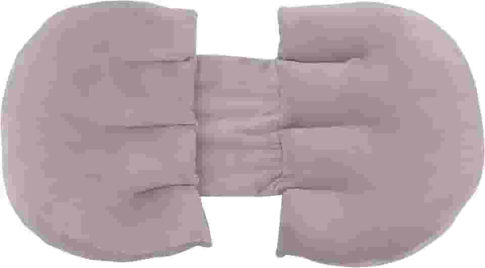 Almofada Travesseiro Ajustável Para Grávida Tecido Aveludado - Cinza