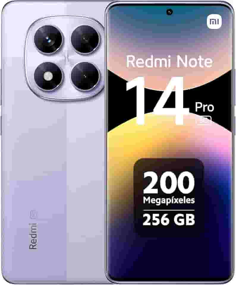 Smartphone Xiaomi Redmi Note 14 Pro 5G Lavender Purple (Roxo Lavanda) 8GB RAM 256GB ROM NFC