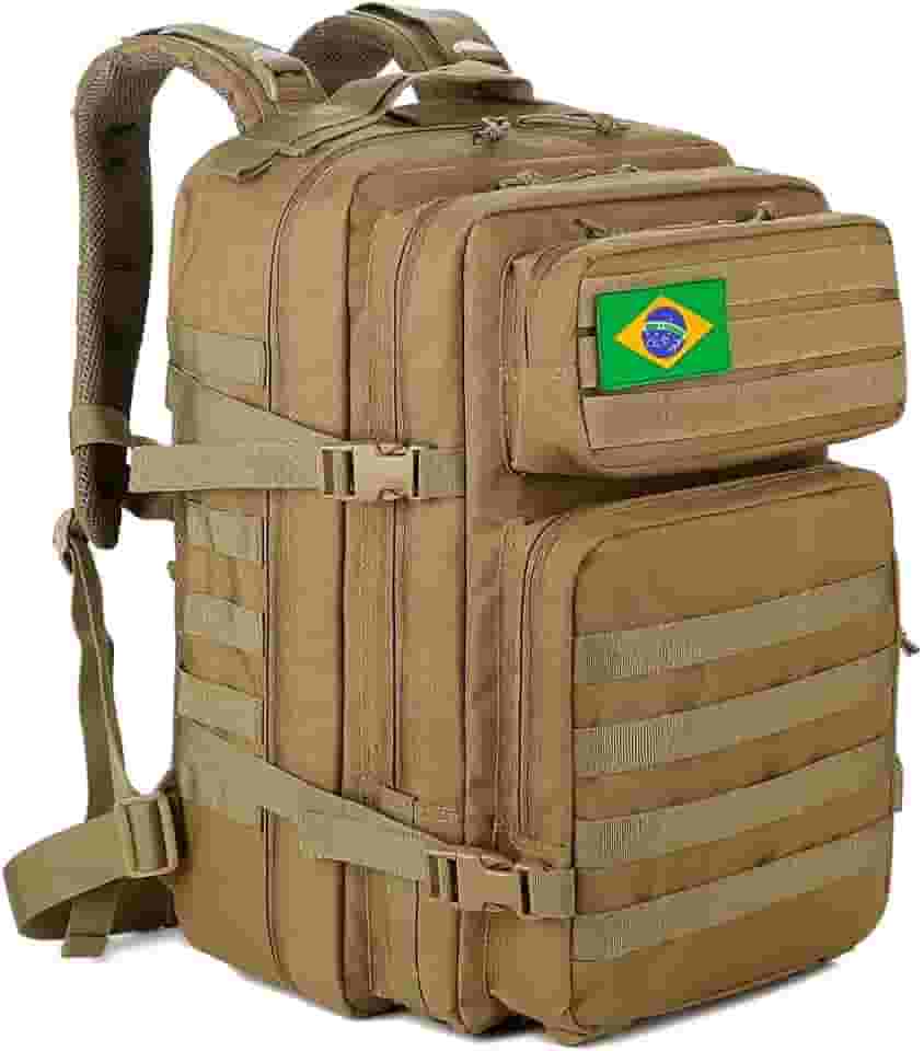 QT&QY Mochila tática militar, 45 litros, sistema Molle, mochila de grande capacidade para uso militar, mochila de emergência de 3 dias para caça, caminhadas, acampamentos e atividade ao ar livre