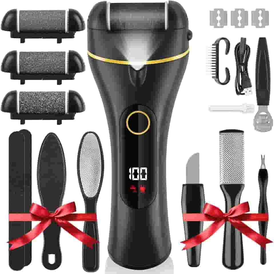 Kit de Remoção de Calos de Pé Elétrico, Removedor de Calos 10 em 1 Profissional Lixador de pé Elétrico Premium, Removedor de Calos Elétrico para Pés, Ferramentas Profissionais para Pedicure