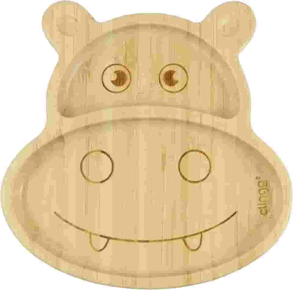 Clingo Prato De Bambu Hipopotamo Com Ventosa, Modelo: 3043