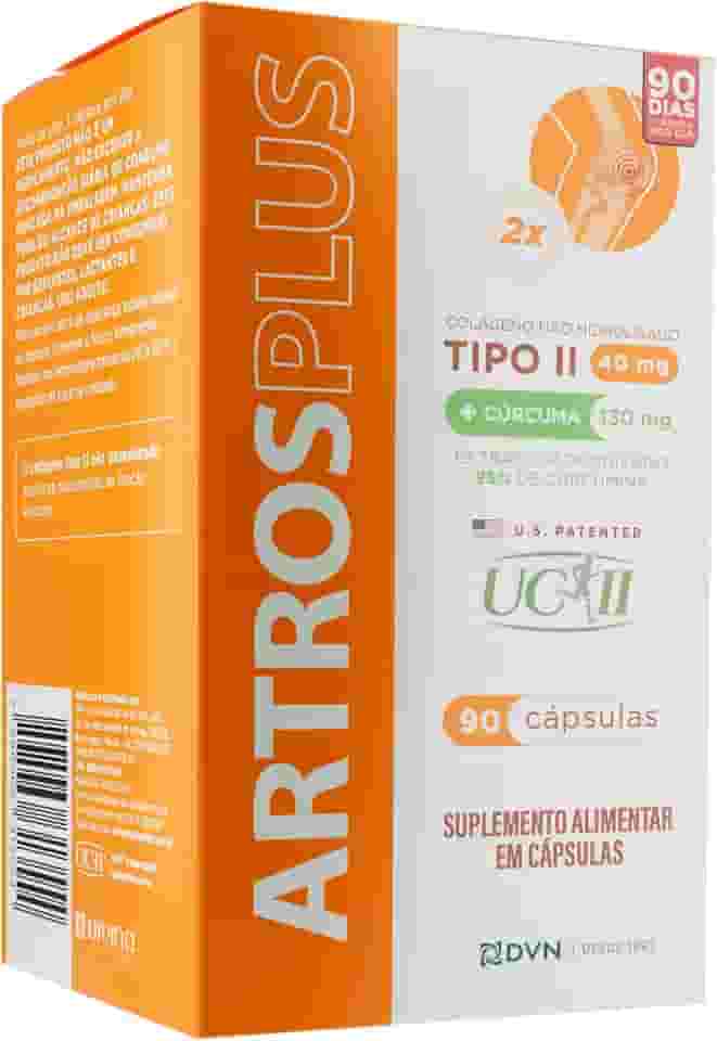 Divina Pharma Colágeno Tipo 2 Não Hidrolisado Uc-Ii 40Mg + Cúrcuma Usp 130Mg Com 90 Unidades - Artros Plus