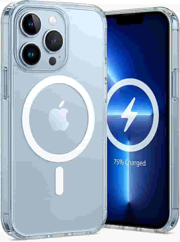 Capa Mag-safe para [iPhone 14 Pro] Capinha Slim Premium com [Proteção de Camera] Magnética Compativel com Mag-Safe Anti-Amarelamento, Transparente Clear Case, Resistente a Riscos e Anti Impacto