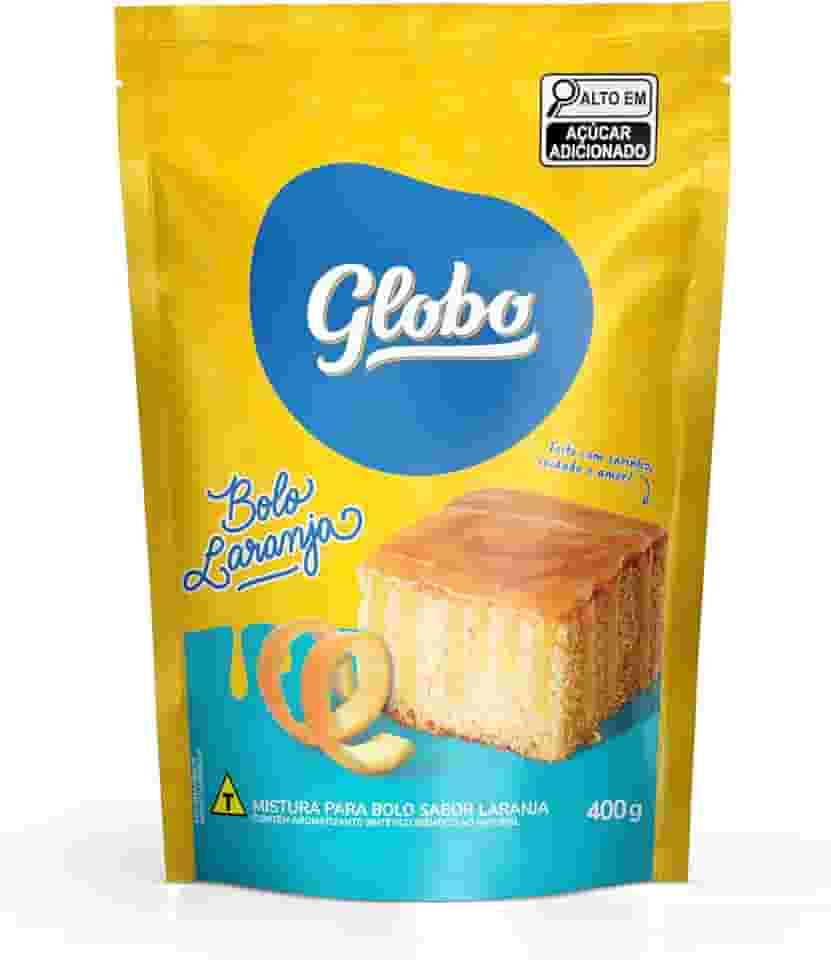 Mistura para Bolo de 400G, Sabor Laranja, Globo.