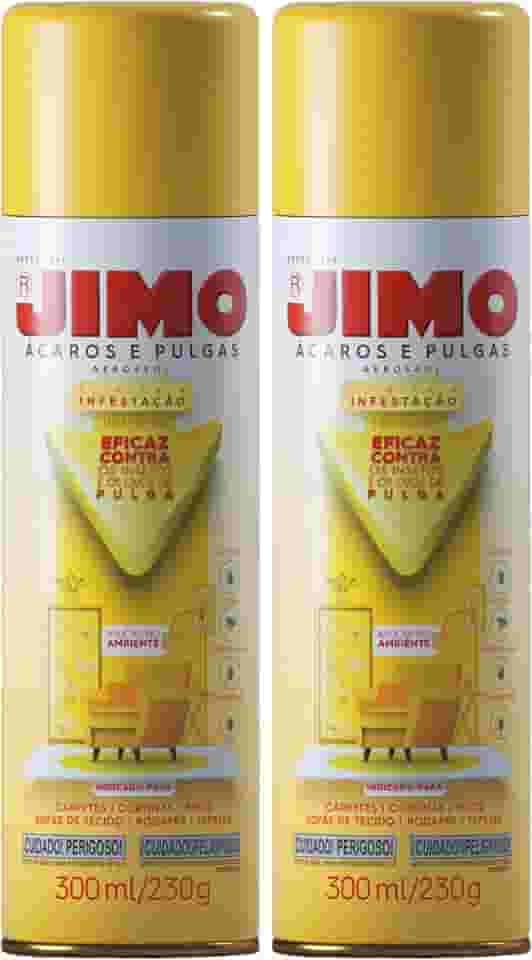 KIT 2 Ácaros e Pulgas Aerossol 300ml/230g - JIMO