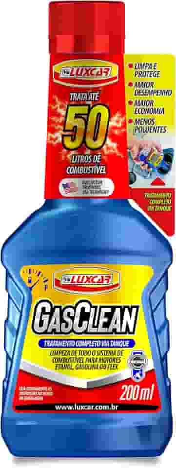 Luxcar Aditivo para Combustível GasClean 200 ml – Gasolina, Etanol ou Flex – Limpa e protege o sistema de injeção - Melhora desempenho e maior economia