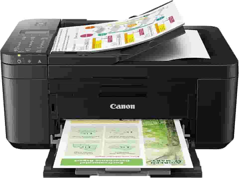 Canon PIXMA TR4720 Impressora sem fio multifuncional para casa, com alimentador automático de documentos, impressão móvel e fax integrado, preta, funciona com Alexa