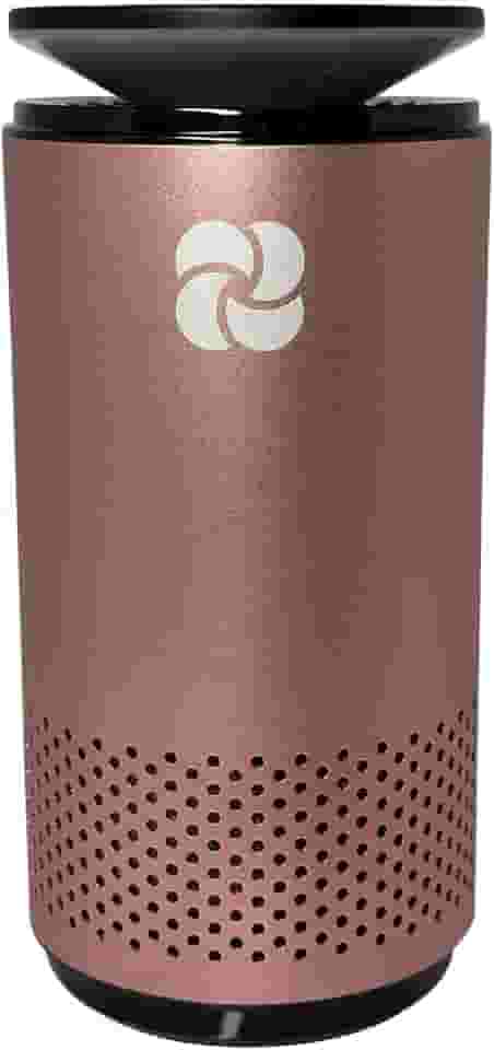 Purificador de ar portátil A2 UV e HEPA - 14 cm de altura, 325 ml. Ideal para viagens, no carro, mini purificador de ar, ouro rosa.