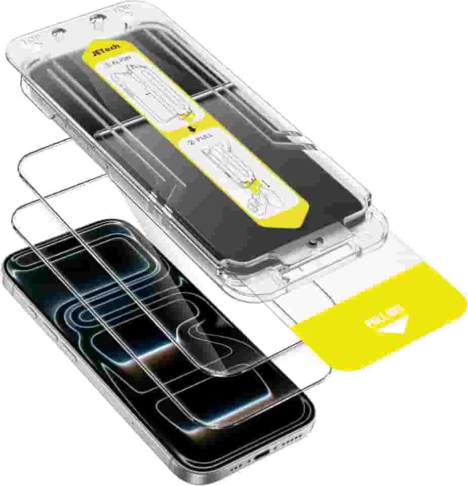 JETech Película de Vidro Temperado para iPhone 17 Pro Max 6,9 Polegadas, Kit de Instalação Super Rápida de 10 Segundos, Protetor de Tela Anti-Impressão Digital, Amigável ao Case, Pacote com 2