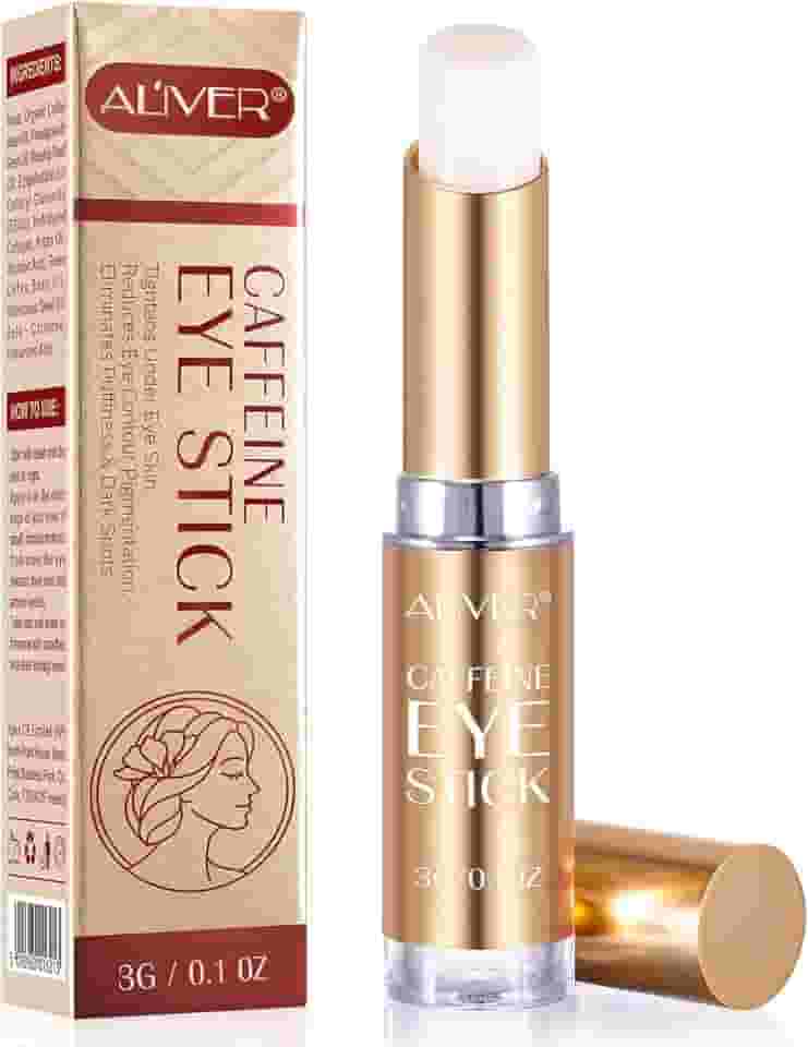 Bastão de cafeína para os olhos, creme para olhos com cafeína, bastão clareador para olheiras, creme para olhos antienvelhecimento, produtos de tratamento para os olhos para linhas finas, bolsas, rugas, inchaço 3 g