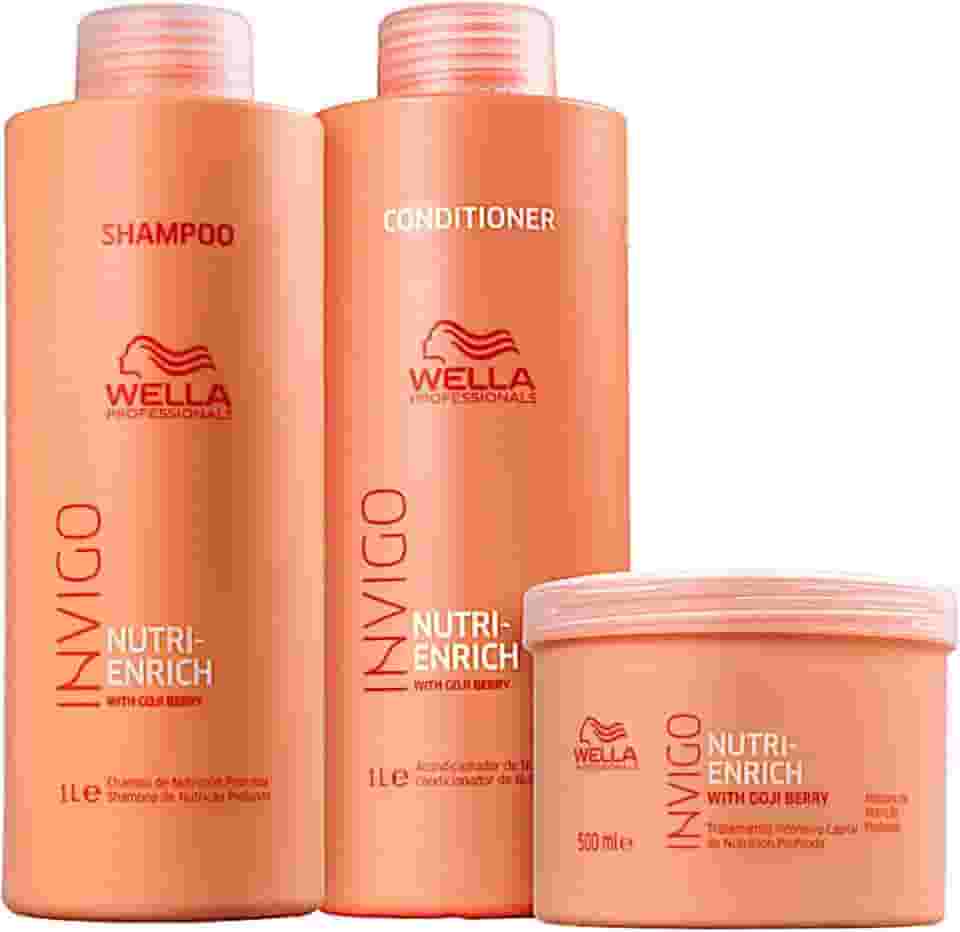 Kit Wella Professionals Invigo Nutri-Enrich - Shampoo 1000ml + Condicionador 1000ml + Máscara 500ml