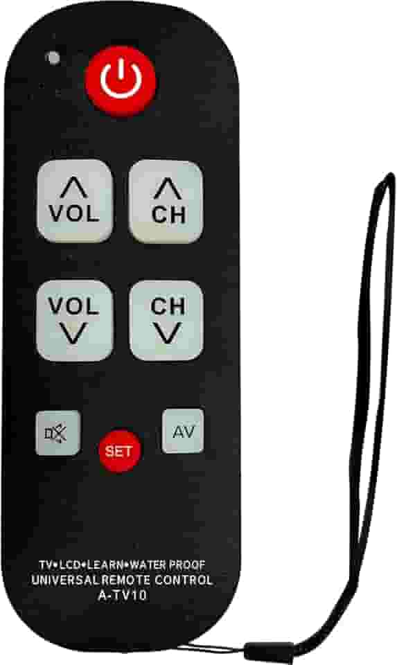 Controle remoto universal de botão grande para idosos, idosos - controle remoto simples - fácil de usar e configurar com funções de pesquisa e aprendizagem automática para as principais marcas de TV