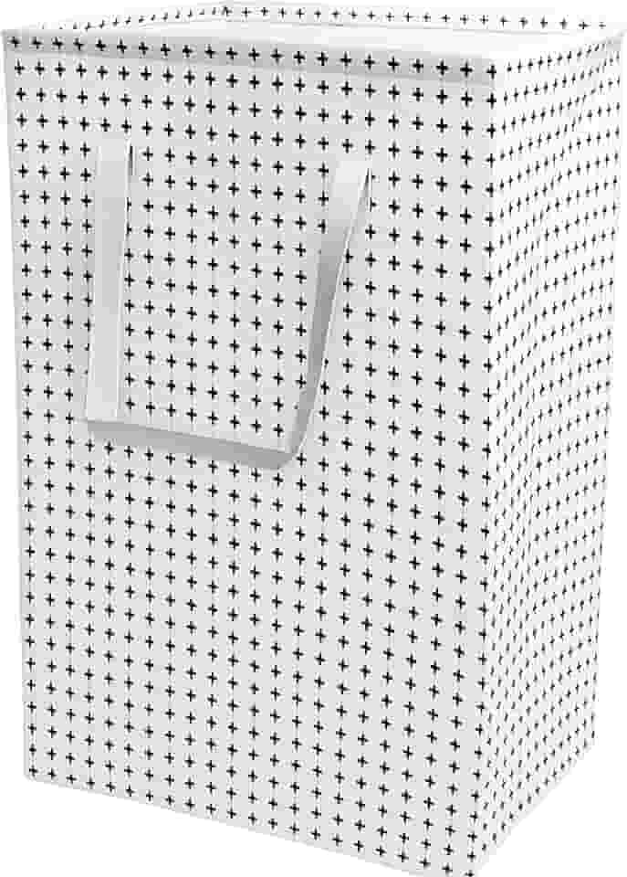 Cesto de Roupa Suja ou Limpa 72 Litros Dobrável Com Alça Tecido Resistente Organizador Lavanderia com Estampa (Cruzes)