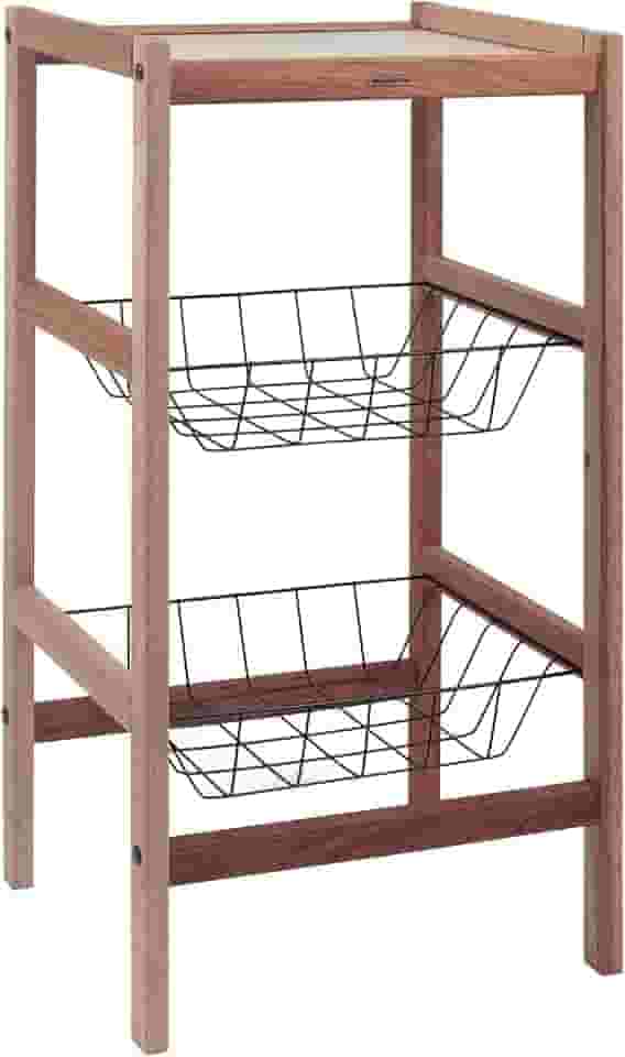 Fruteira Tramontina Utilínea em Madeira Mista com Estante e 2 Cestos