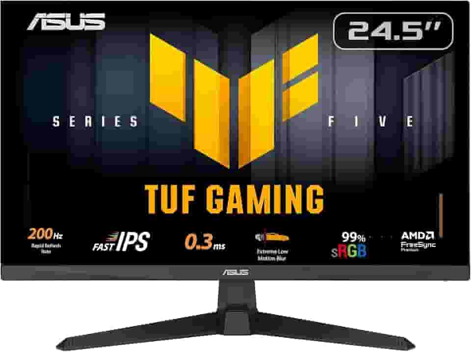 ASUS TUF Gaming VG259Q5A 62.2 cm Full HD 1920 x 1080 200Hz, IPS rápido, ELMB, GTG de 0,3 ms (min.), alto-falante estéreo, monitor de jogos DisplayWidget Center