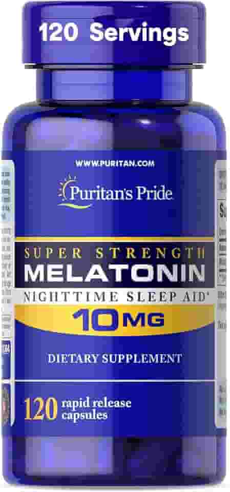 Melatonin Melatonina 10mg 120 Capsulas Puritan
