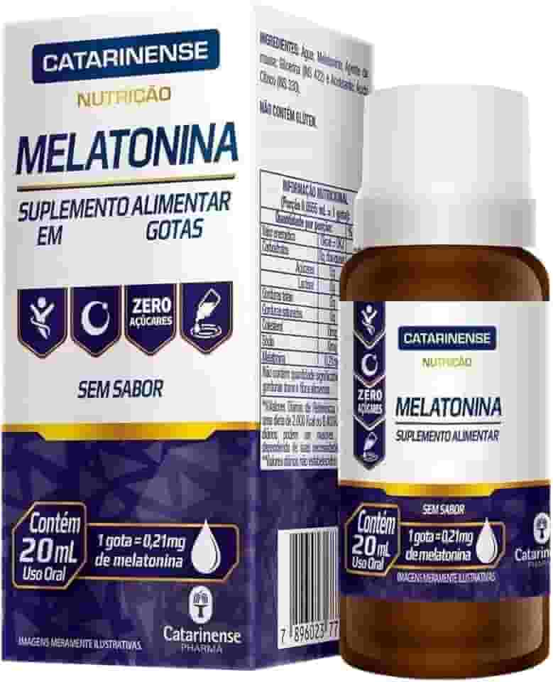 Melatonina em Gotas 0,21mg por Gota - Catarinense 20ml Sem Sabor