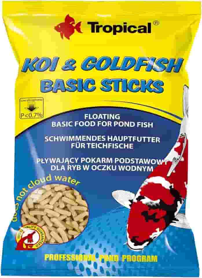 Ração Para Peixes Koi&goldfish Basic Sticks Saco 90g Tropcial Tropical para Peixes