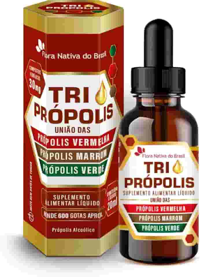Tri Propólis União das Própolis Vermelha, Marrom e Verde 20ml - Flora Nativa