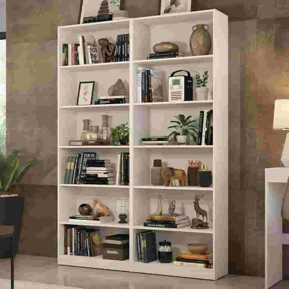Kit Madesa com 2 Estantes Livreiro 6908 - Branco
