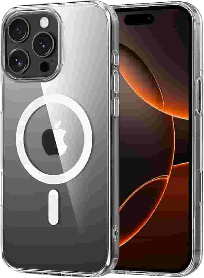 Capa Mag-Safe para [iPhone 16 Pro MAX] Capinha Magnetica Premium com [Proteção de Câmera] Clear Case Transparente [Anti-Amarelamento], Compatível com MagSafe, Resistente a Riscos e Anti Impacto