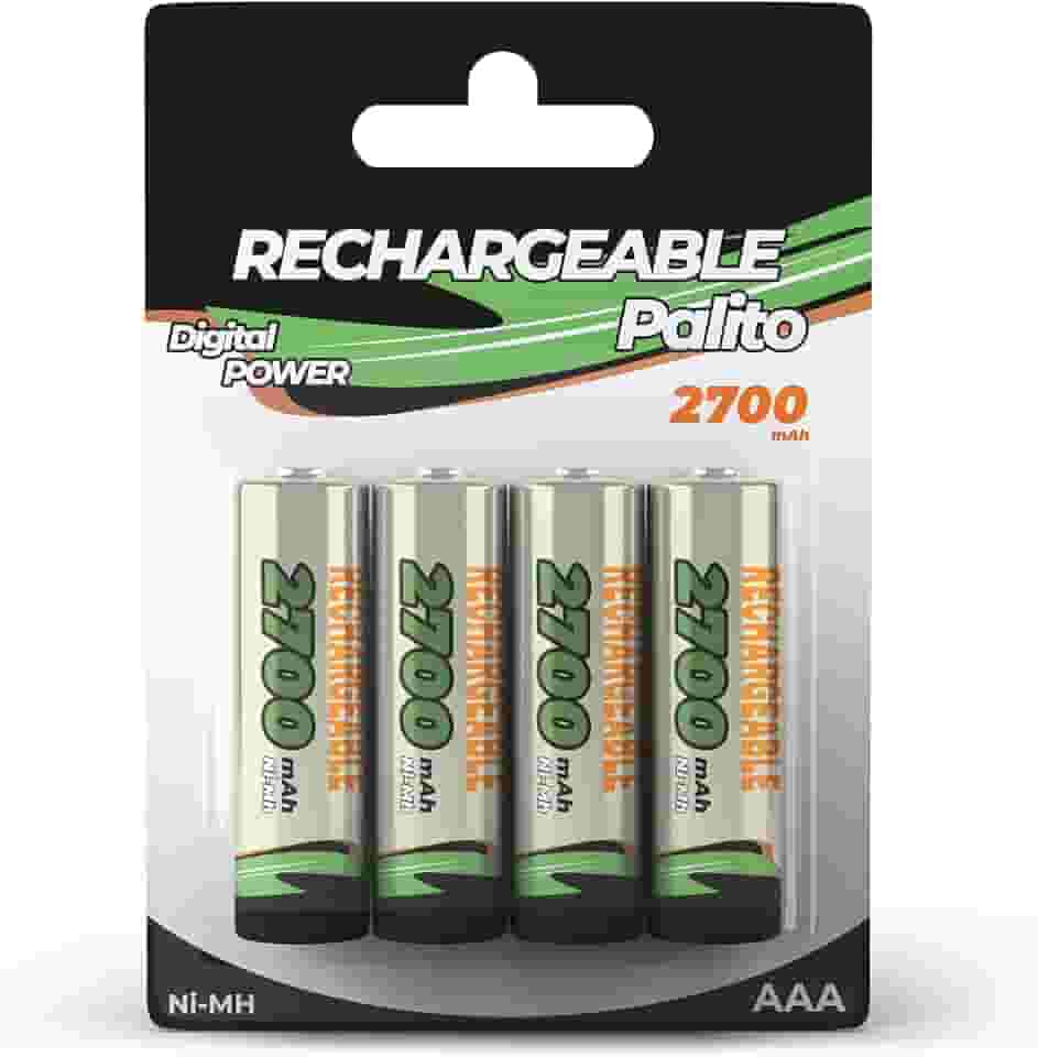Pilha Recarregável AAA Palito 2700mah 1.2v Kit com 4 Unidades