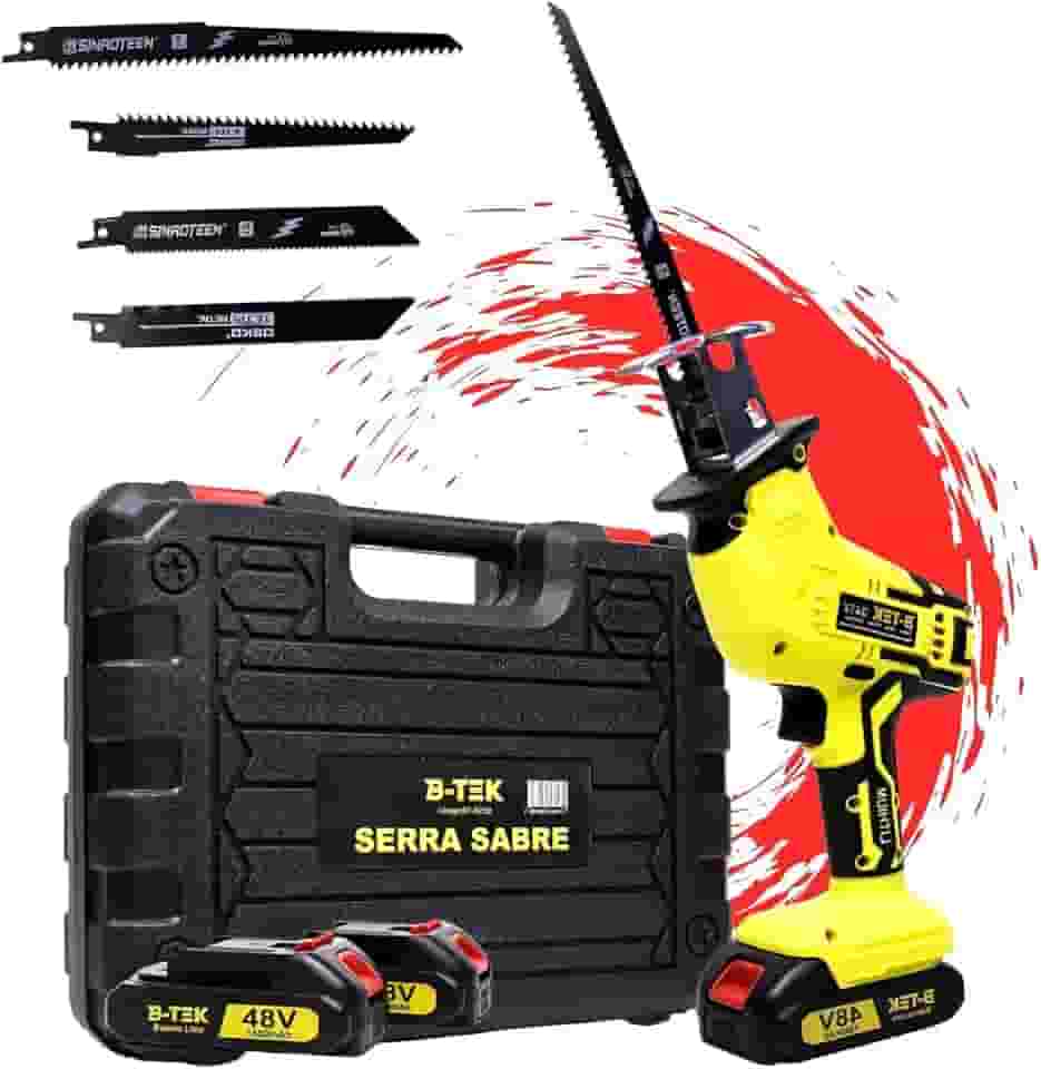 Serra Sabre Serrote Elétrica 2 Bateria Profissional Portatil