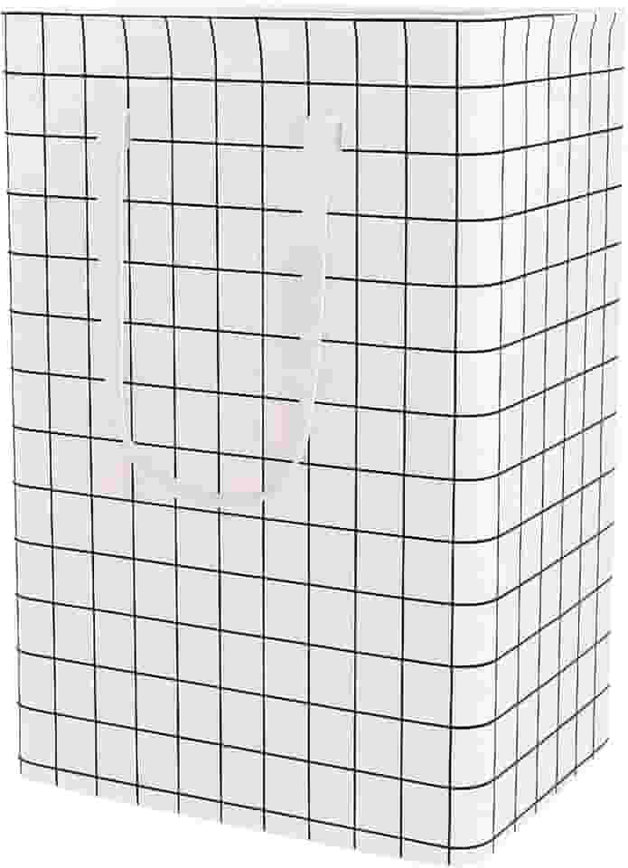 Cesto de Roupa Suja ou Limpa 72 Litros Dobrável Com Alça Tecido Resistente Organizador Lavanderia com Estampa (Quadrados)