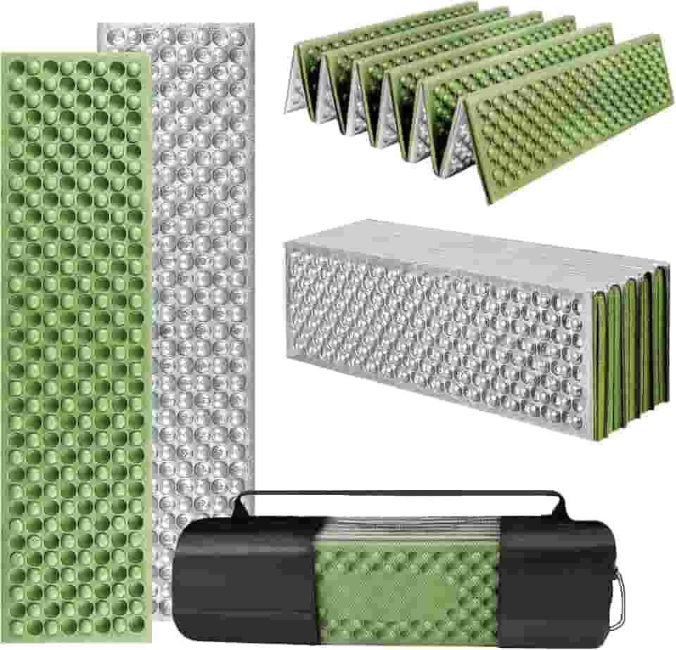 Isolante Termico Camping, Colchão Camping, Insulation Mat Revestida de Alumínio, À Prova D’Água e Portátil Dobrável, Tapete Dobrável à Prova de Umidade, 196 * 61 * 2 CM